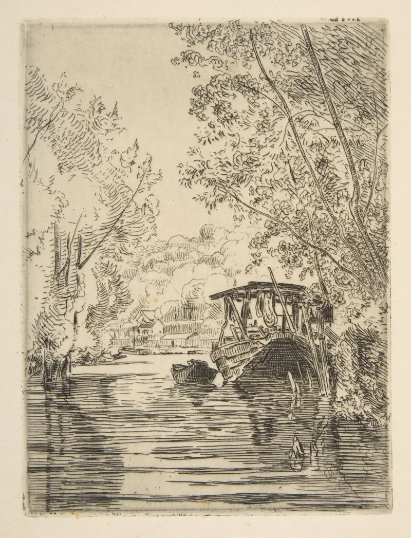 Färgarens båt (Bas-Meudon) av Félix Bracquemond