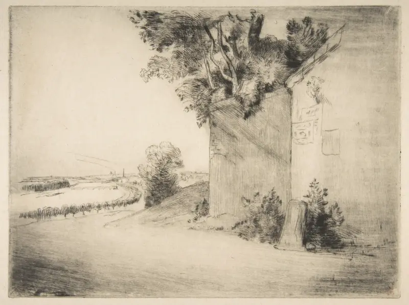 Seine sett från Passy av Félix Bracquemond