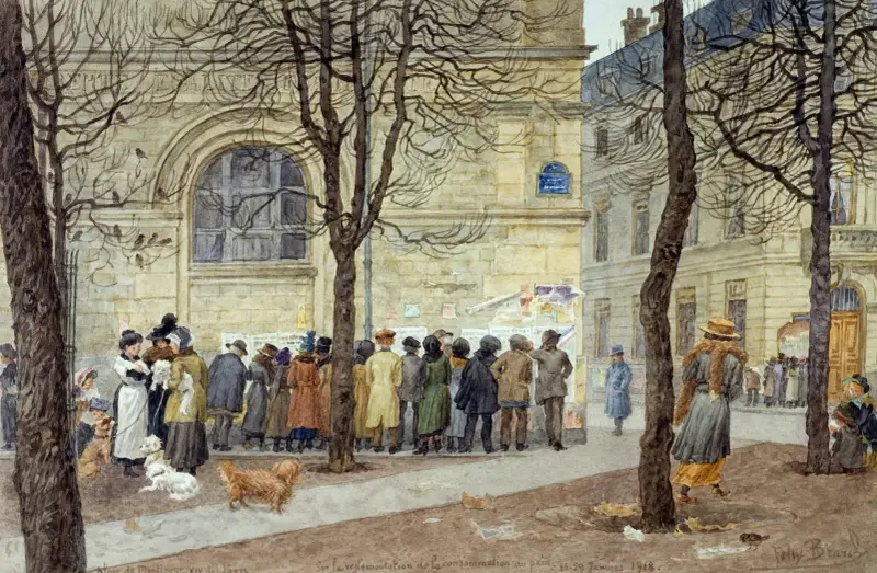 Place de Montrouge, 14:e arrondissementet i Paris, 25–29 januari 1918 av Félix Brard