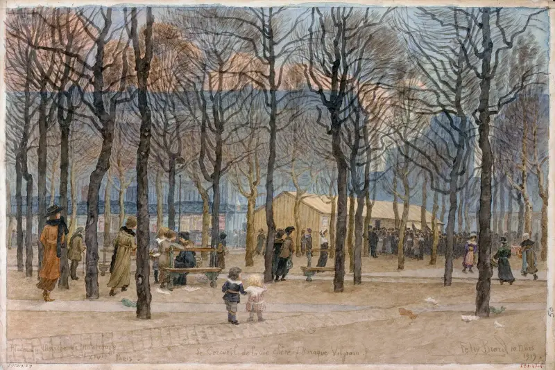 Place du Marché de Montrouge (XIVº) Paris. av Félix Brard