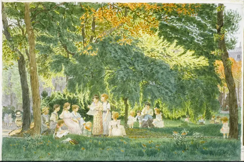 Square de la Mairie (XIV) Paris, 1918 av Félix Brard