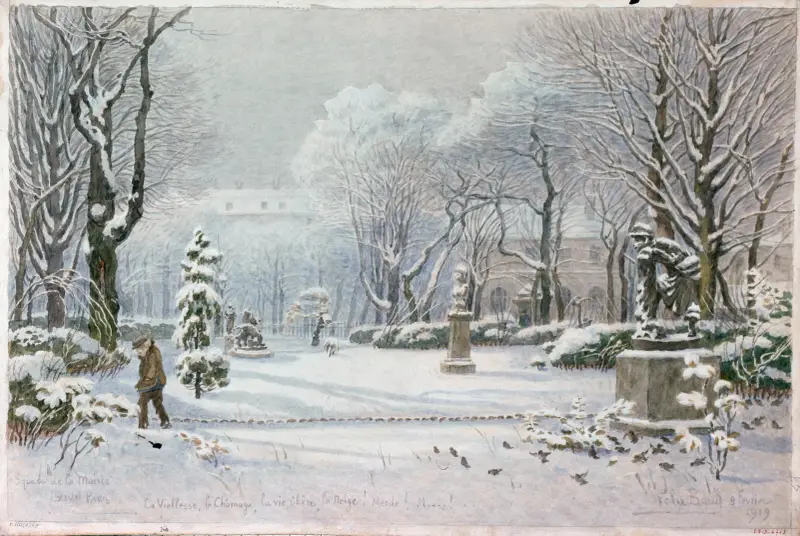 Square de la Mairie (XIVe) Paris, 1919 av Félix Brard