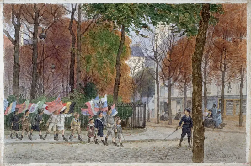 Square de la Mairie, rue Mouton Duvernet et rue Boulard av Félix Brard