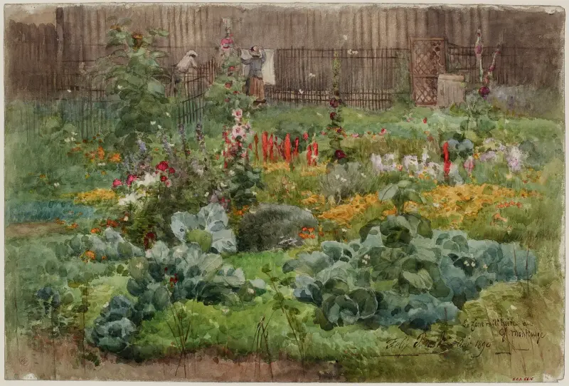Un jardin fleuri au Grand-Montrouge av Félix Brard
