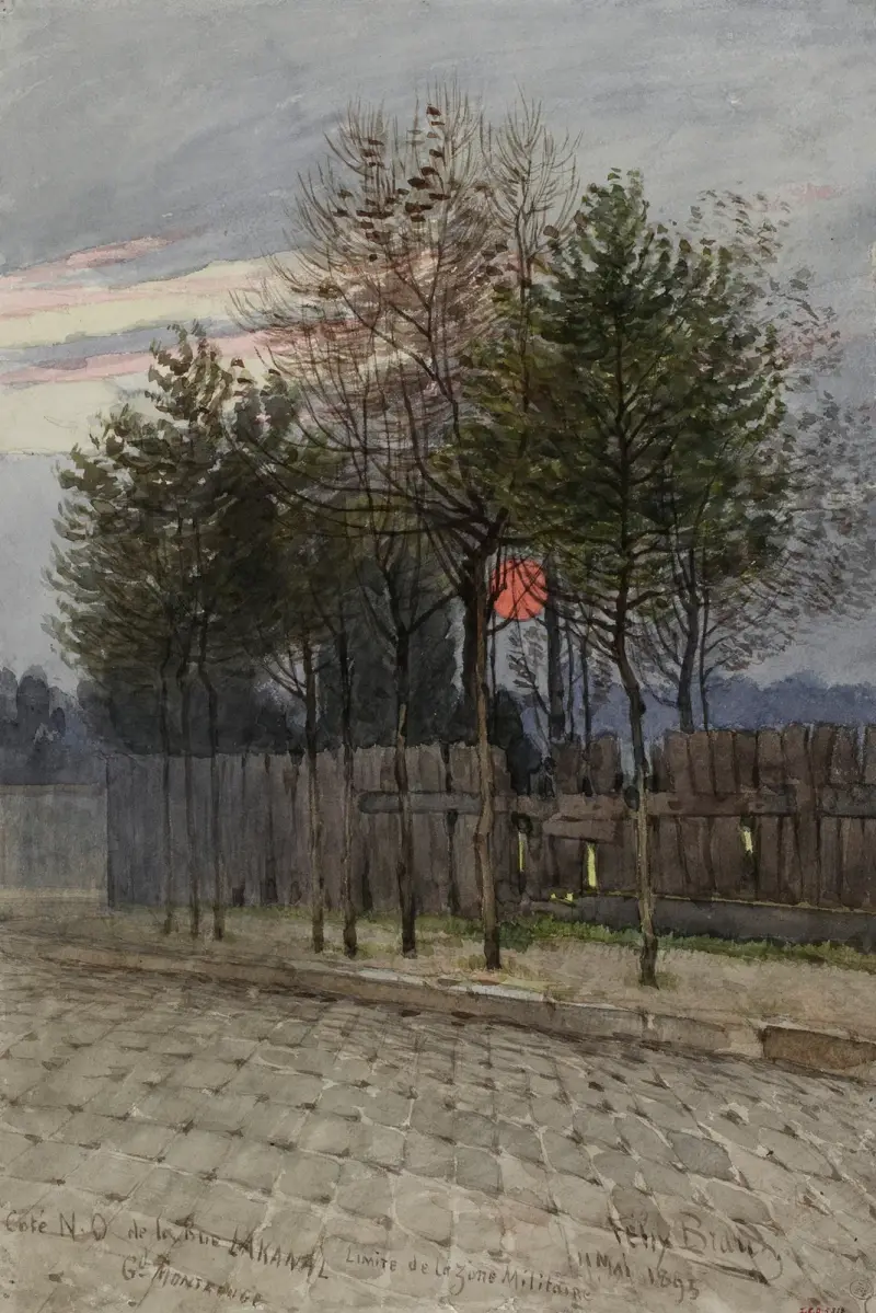 Vue du côté Nord-Ouest de la rue Lakanal au Grand-Montrouge av Félix Brard