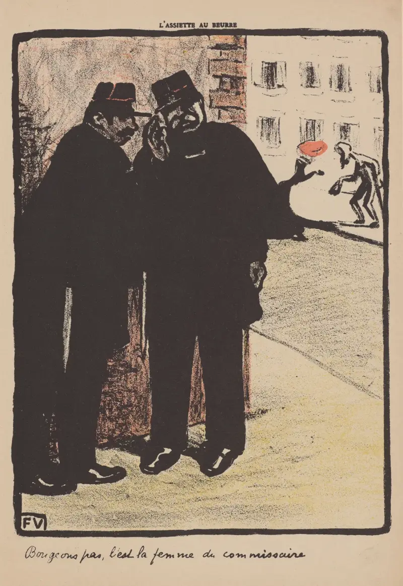 Bougeons pas, c’est la femme du commissaire av Félix Vallotton