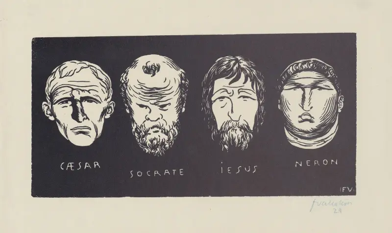 Caesar, Socrate, Iesus, Neron, Félix Vallotton