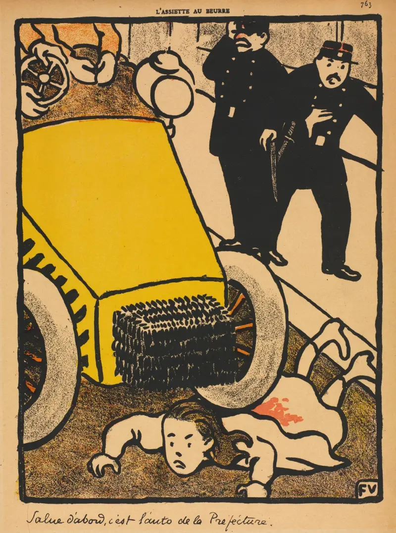Crimes And Punishments; Help! Salute first… av Félix Vallotton