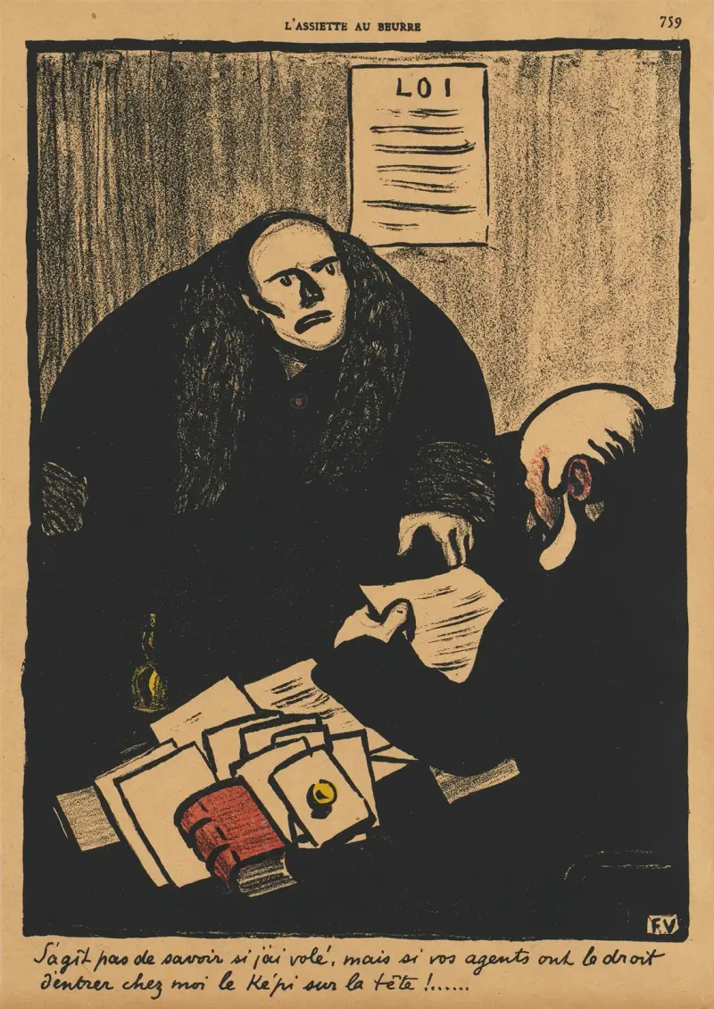 Crimes And Punishments; The question is, not whether… av Félix Vallotton