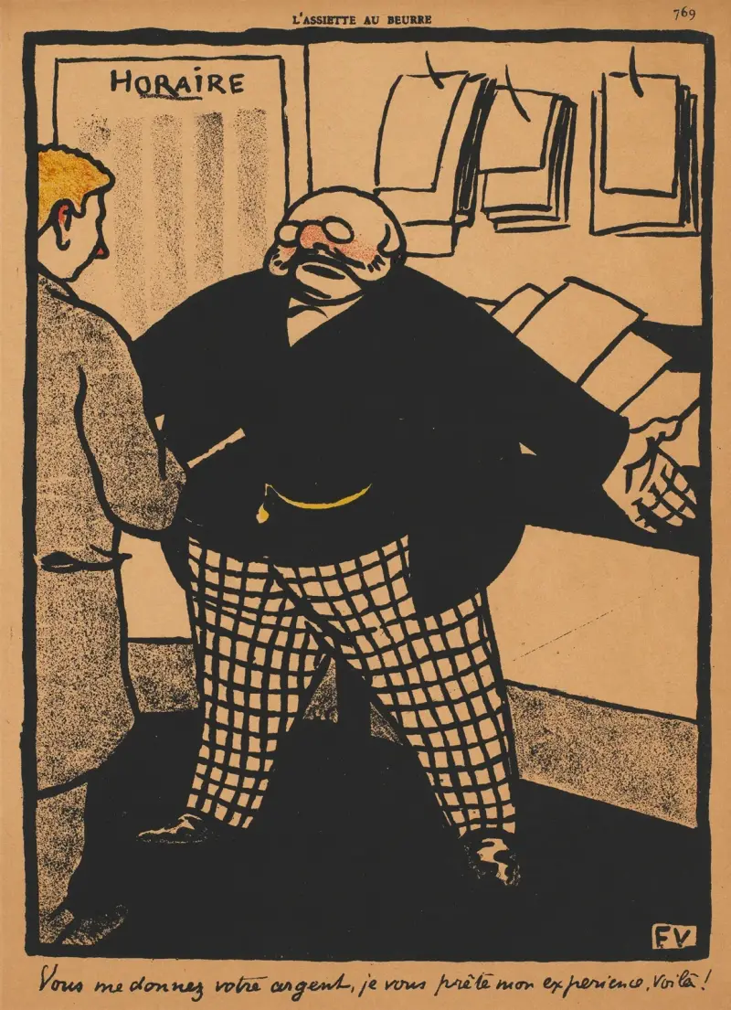 Brott och straff; Du ger mig dina pengar… av Félix Vallotton