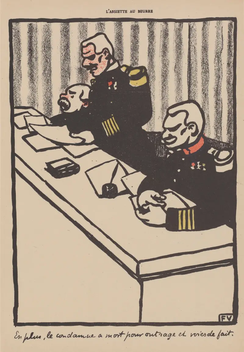 En plus, le condamne a mort pour outrage et voies de fait av Félix Vallotton