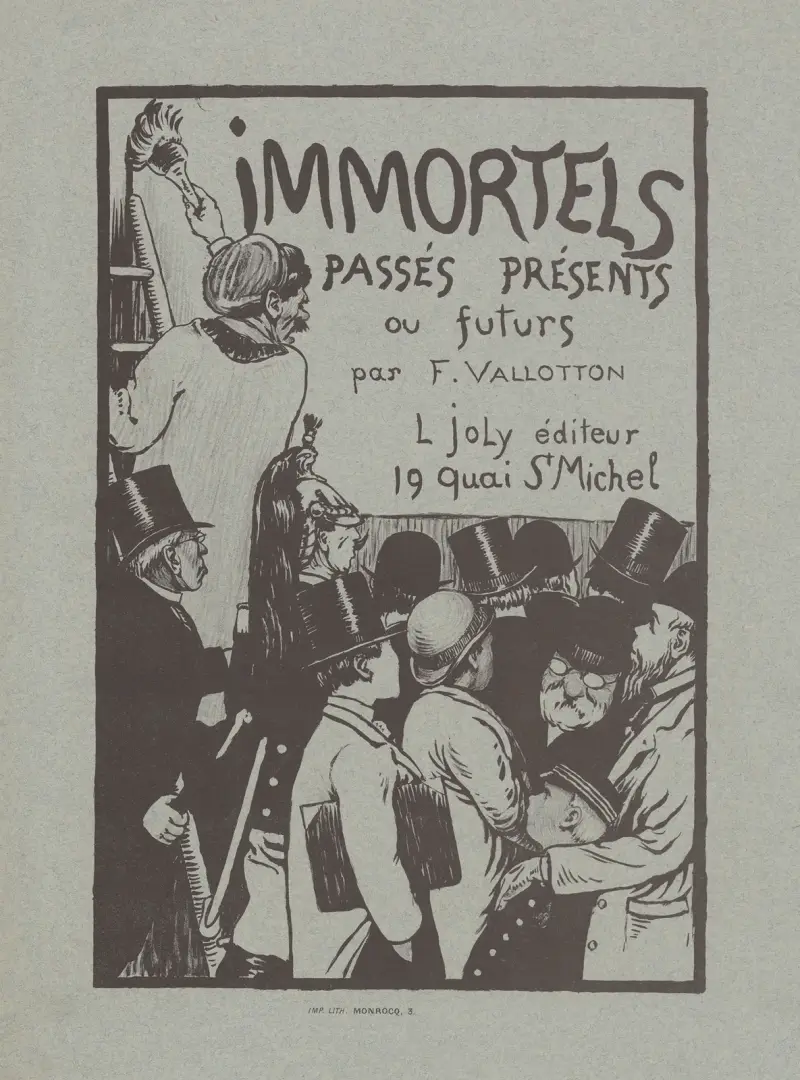 Immortels passés présents ou futurs – page de titre av Félix Vallotton