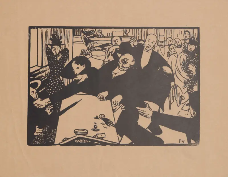 La rixe ou la scène au café av Félix Vallotton