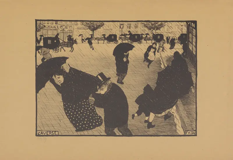 Der Regenschauer, 1894 – Nr. 1 von Félix Vallotton