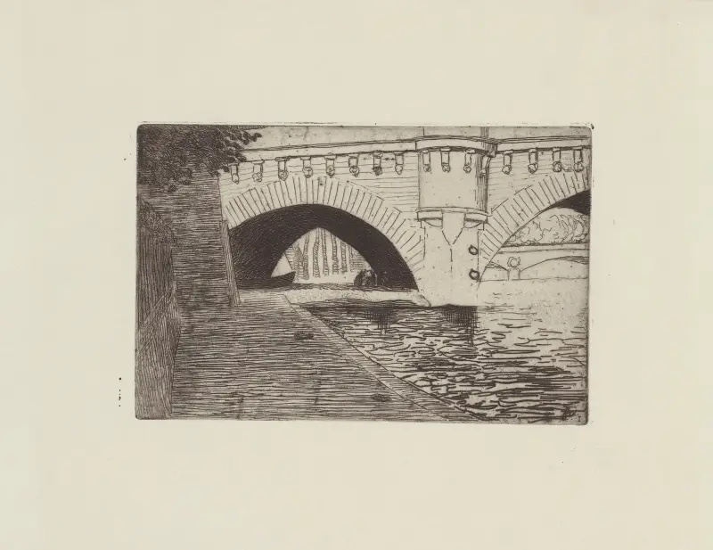Le Pont-Neuf et le pont St Michel av Félix Vallotton
