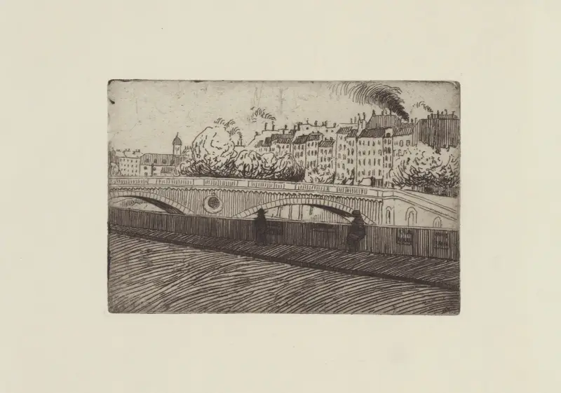 Le pont St Michel av Félix Vallotton