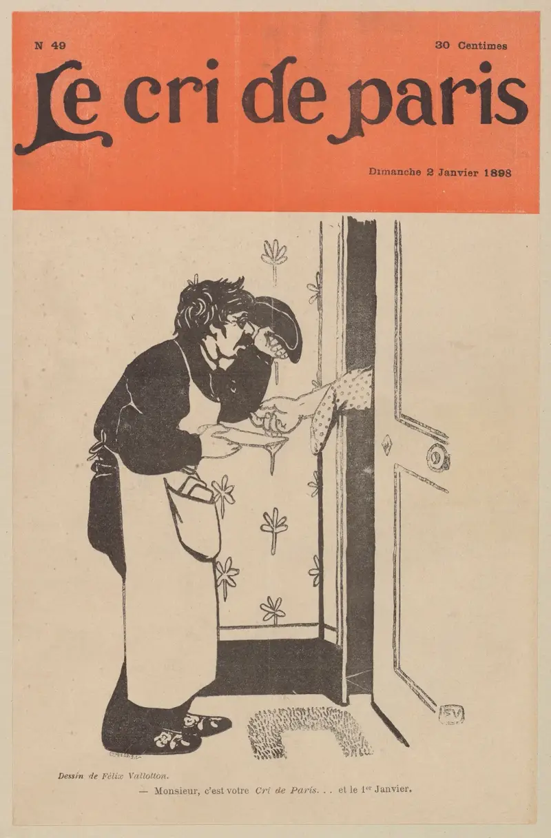 Monsieur, c’est votre Cri de Paris… et le l Janvier av Félix Vallotton