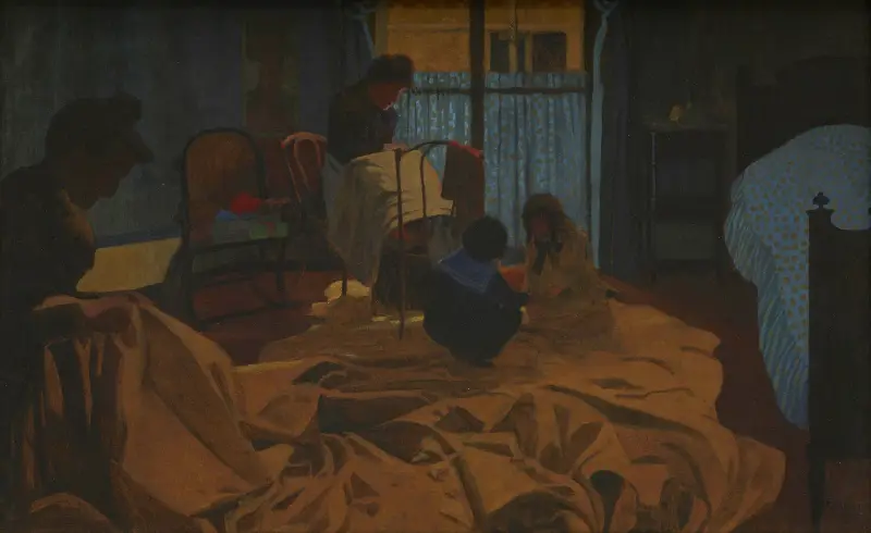 The Laundress, Blue Room av Félix Vallotton