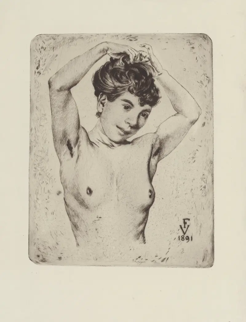 Naken kvinnas torso av Félix Vallotton