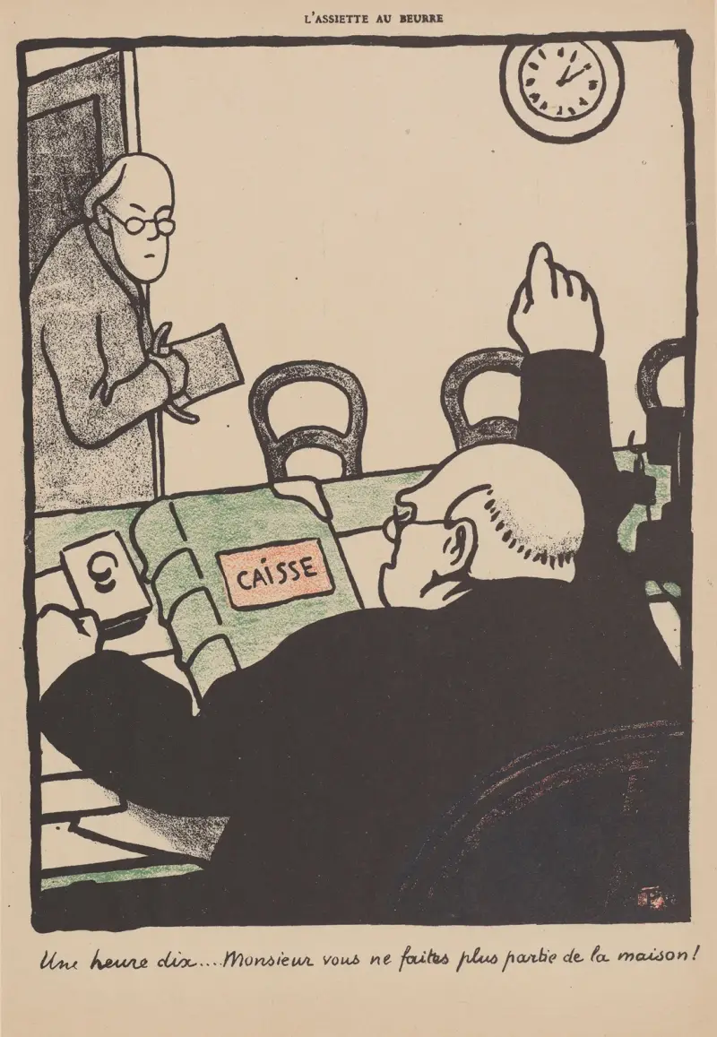 Une heure dix… Monsieur vous ne faites plus partie de la maison! av Félix Vallotton