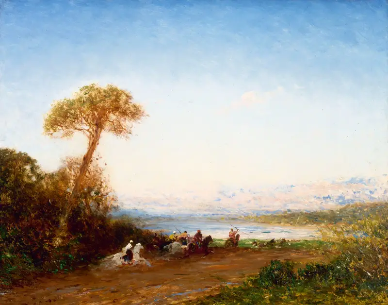 Beyrouth, Retour De Fantasia av Félix Ziem