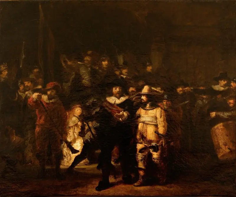 Nattvakten, efter Rembrandt av Félix Ziem