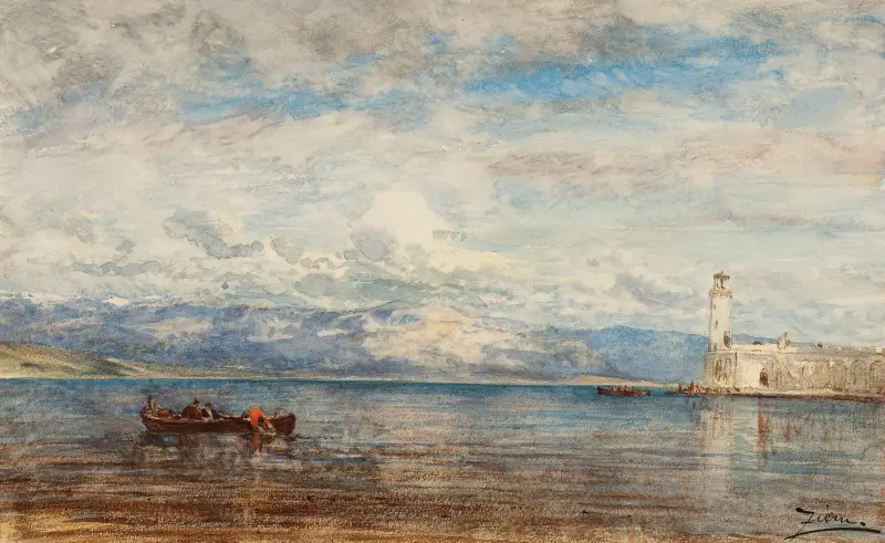 L’avant-Port De Martigues av Félix Ziem