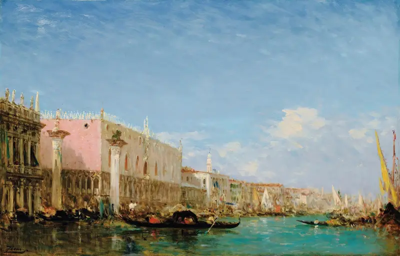 Slavkajen, Venedig av Félix Ziem