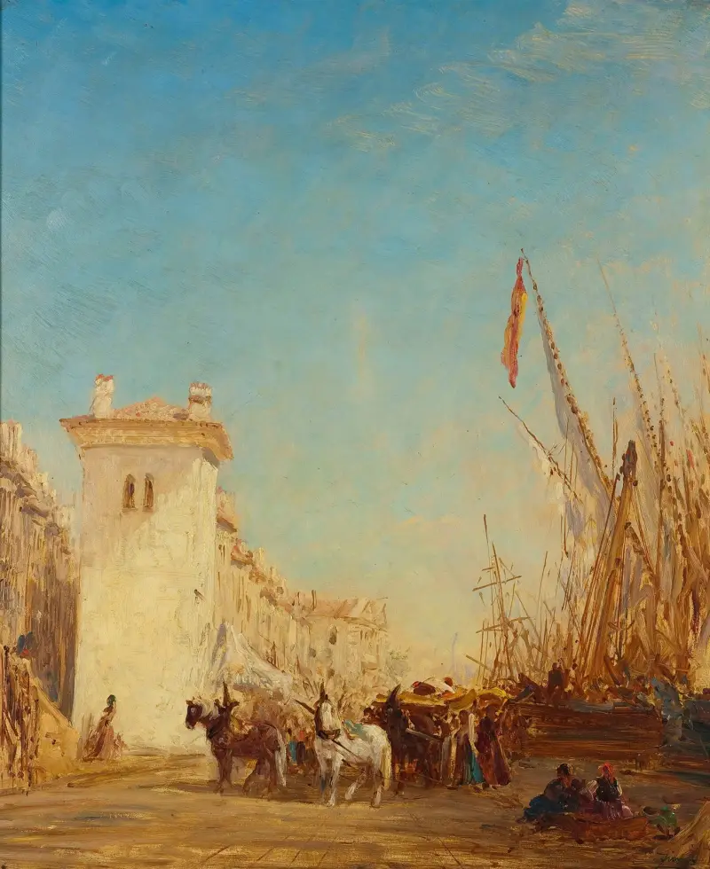 Kajen Saint-Jean i Marseille av Félix Ziem