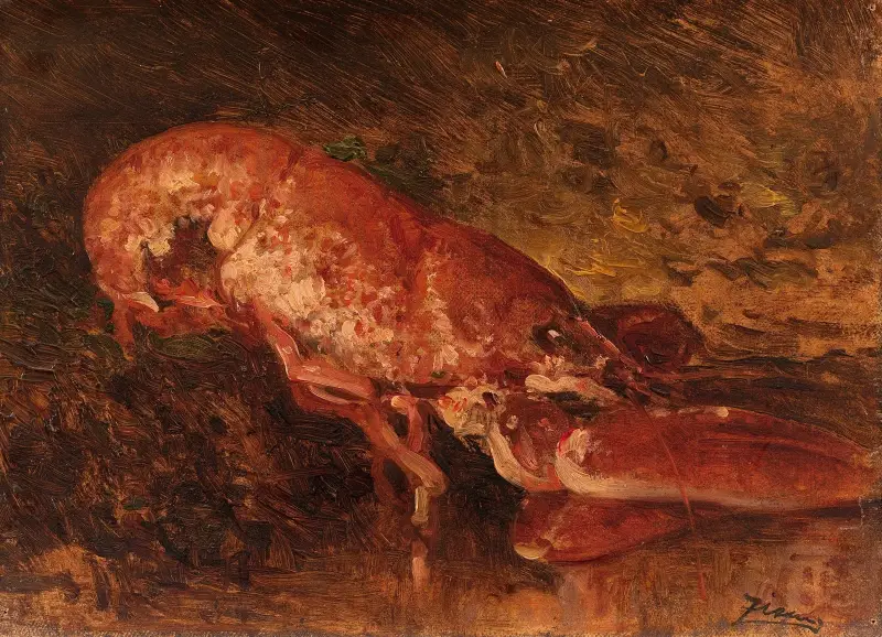 Nature Morte Au Homard av Félix Ziem