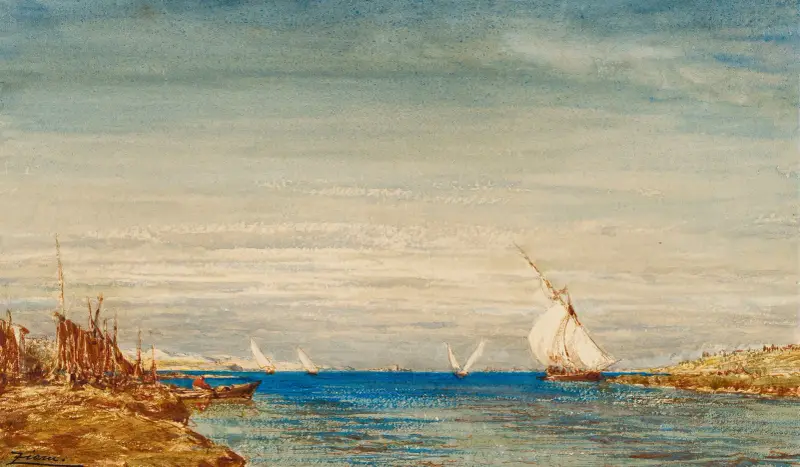 Pêcheurs von Félix Ziem