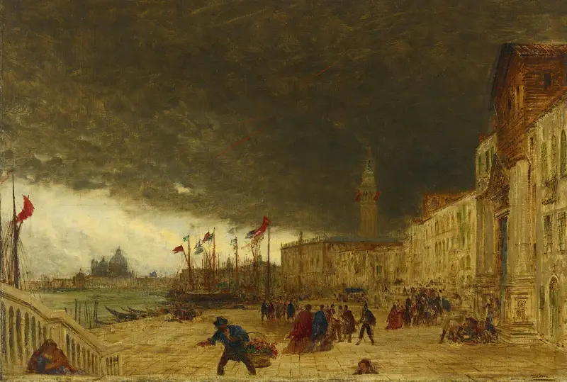 Riva Degli Schiavoni av Félix Ziem