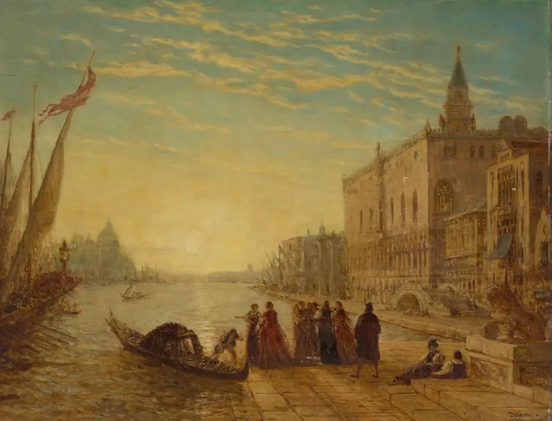 Venedig, Schiavonerquai av Félix Ziem
