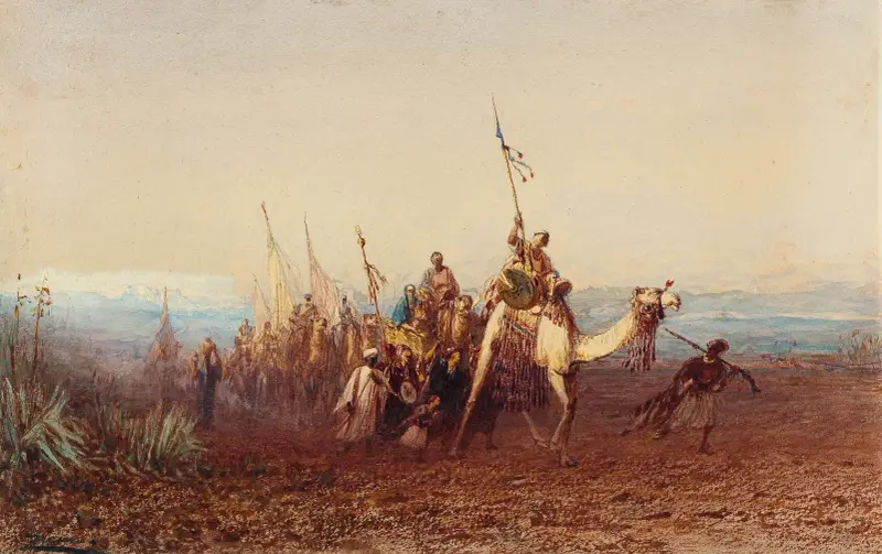 Vers Le Caire, la Caravane av Félix Ziem
