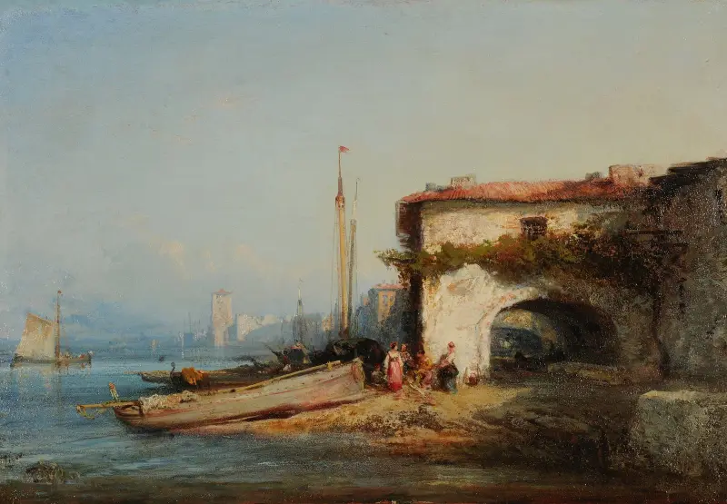 Vue d’Italie av Félix Ziem