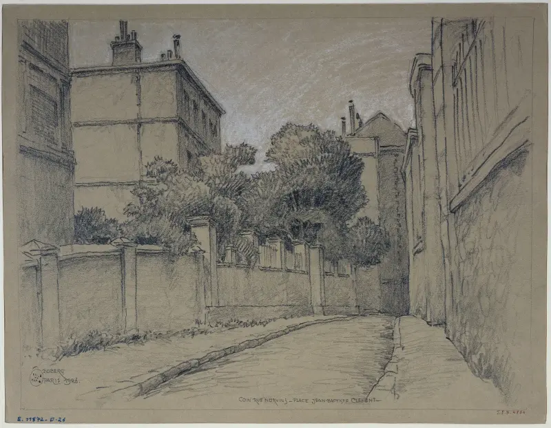 Hörnet av rue de Norvins och rue Jean-Baptiste Clément av Ferdinand Boberg
