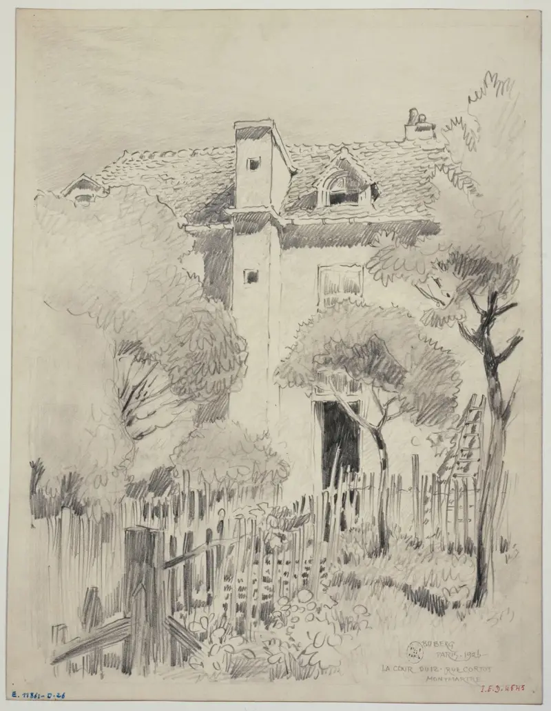 Cour d’une maison 12 rue Cortot av Ferdinand Boberg
