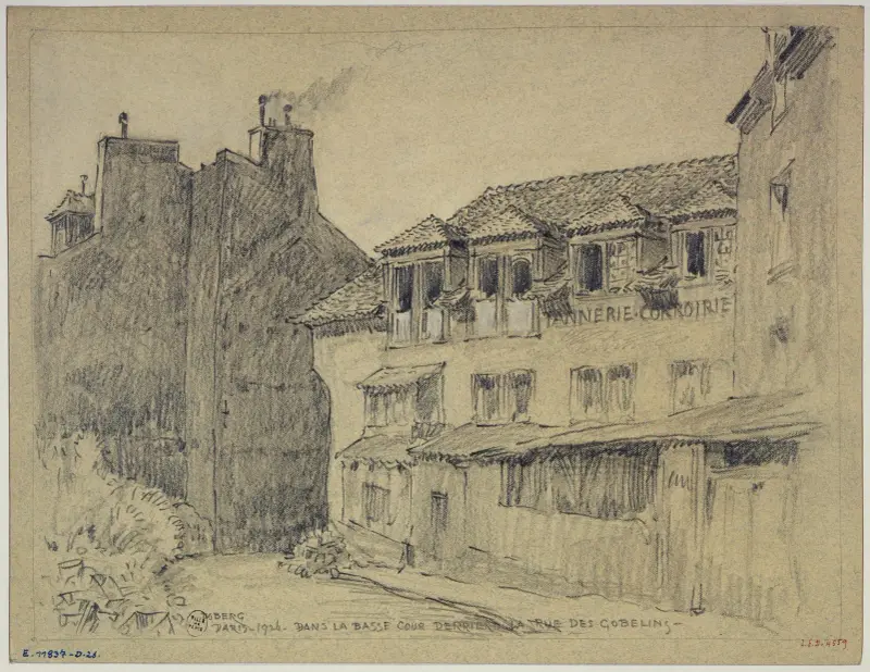 På bakgården bakom rue des Gobelins av Ferdinand Boberg