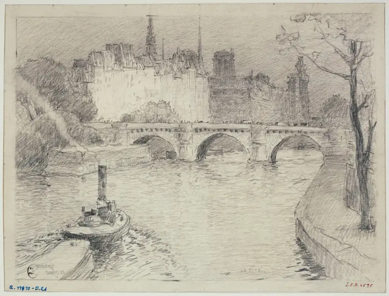 Staden och Pont-Neuf av Ferdinand Boberg