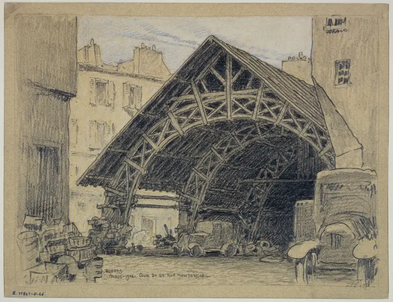 La cour du 64 rue Montorgueil av Ferdinand Boberg
