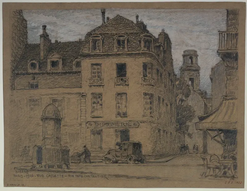La rue Cassette et rue Pape Carpentier av Ferdinand Boberg