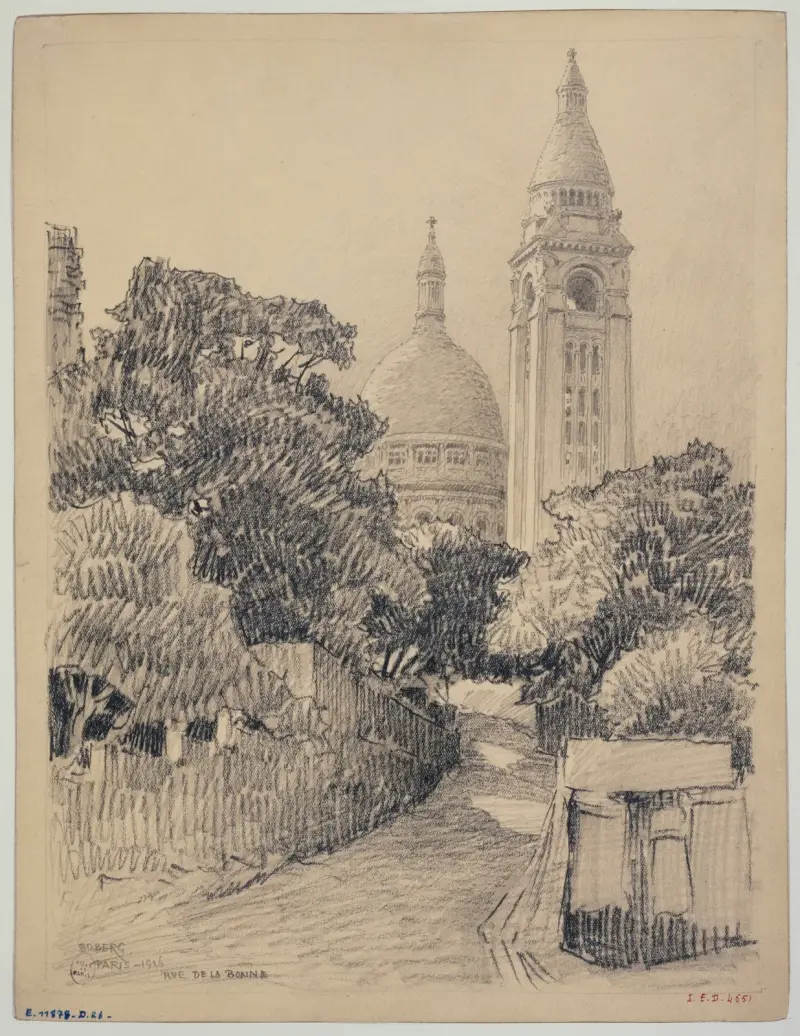 Rue de la Bonne i Montmartre av Ferdinand Boberg