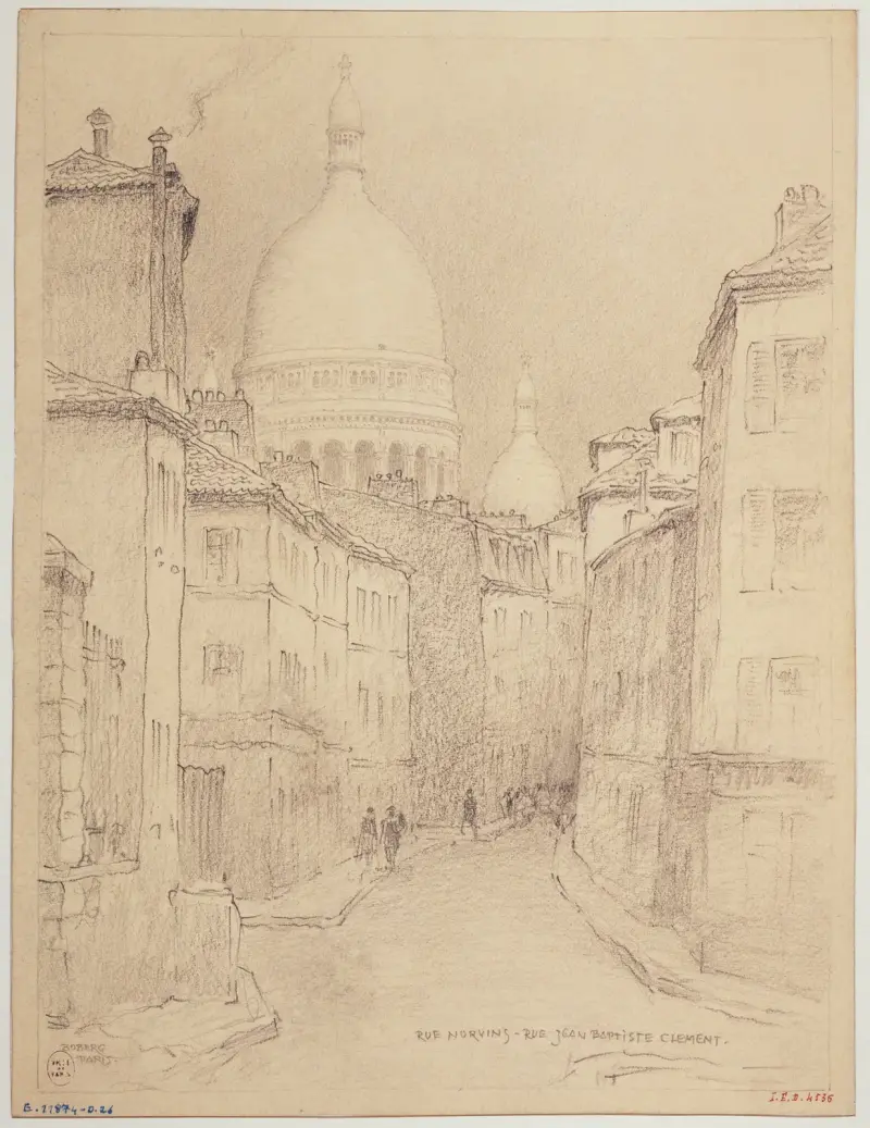 La rue de Norvins et la rue Jean-Baptiste Clément av Ferdinand Boberg