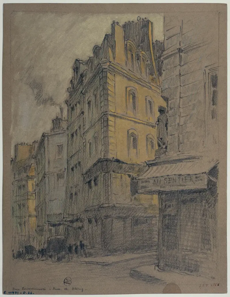 Rue Poissonnière och Rue de Cléry av Ferdinand Boberg