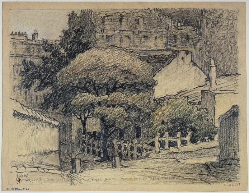 La rue Saint-Vincent et la rue des Saules, maison du Père Frédéric av Ferdinand Boberg