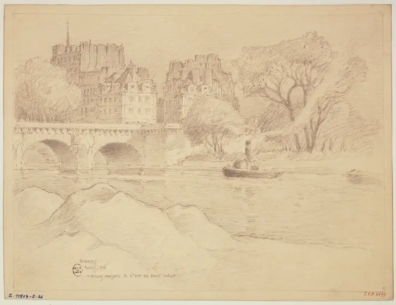 Seine och Pont Neuf av Ferdinand Boberg