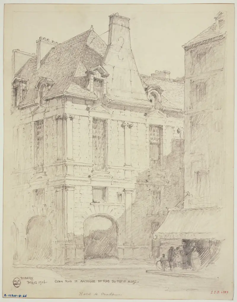 Hörnet av rue Saint-Antoine och rue du Petit Musc av Ferdinand Boberg
