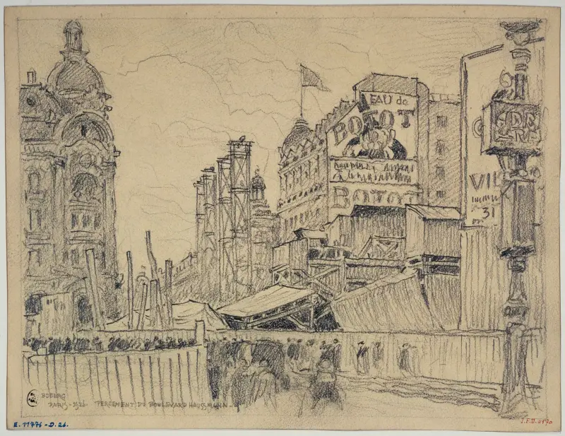 Genombrottet av Boulevard Haussmann av Ferdinand Boberg