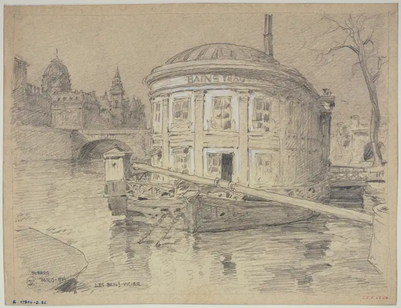 Vigier-baden vid Pont-Neuf av Ferdinand Boberg