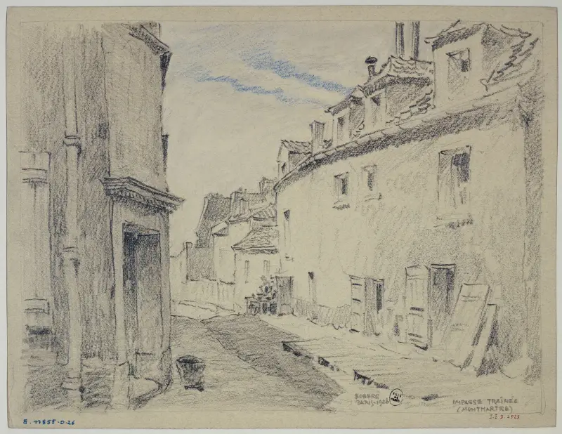 L’impasse Traînée à Montmartre av Ferdinand Boberg